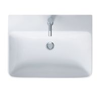 Duravit ME by Starck Waschtisch rechteckig 65x49cm, mit Hahnloch und Überlauf, weiß seidenmatt 2335653200