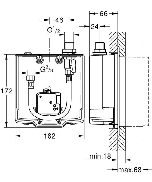 Grohe Euroeco Cosmopolitan E UP-Einbaukasten 36337001 3