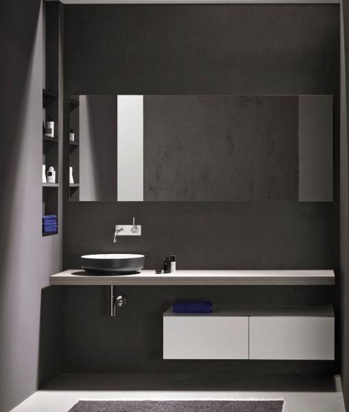 Alape SO-Serie Sondo 450 Aufsatzbecken, rund, Ø45cm bicolor schwarz matt /weiß ProShield AB.SO450.1