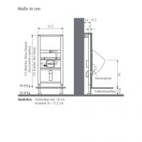 Vorschau: WimTec FIX UR INSIDE Urinal-Montageelement für Laufen Caprino voreingestellt
