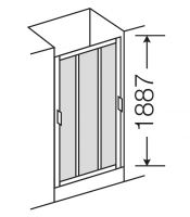 Vorschau: Provex CLASSIC FC 3-teilige Schiebetür in Nische