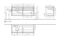 Vorschau: Villeroy&Boch Collaro Waschtischunterschrank 140cm für Aufsatzwaschtisch links