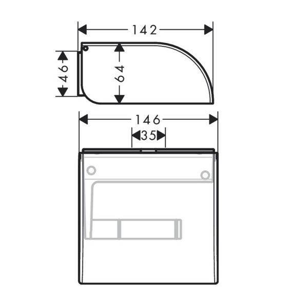 Axor Universal Circular Toilettenpapierhalter mit Deckel 42858000