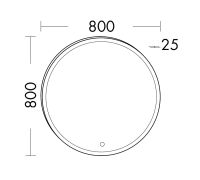 Vorschau: Burgbad Devio LED-Spiegel Ø80cm, Lichtfarbe einstellbar