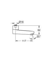 Vorschau: Grohe Gussauslauf 115mm, chrom