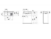 Vorschau: Laufen VAL Aufsatz-Waschtisch compact mit Ablage rechts, Unterseite geschliffen, 60x31cm
