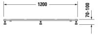Vorschau: Duravit Tempano Fußgestell höhenverstellbar 70 - 100mm 1200x700x85mm