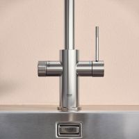 Vorschau: Grohe Blue 2.0 5-in-1-Armatur, L-Auslauf, ausziehbar, supersteel