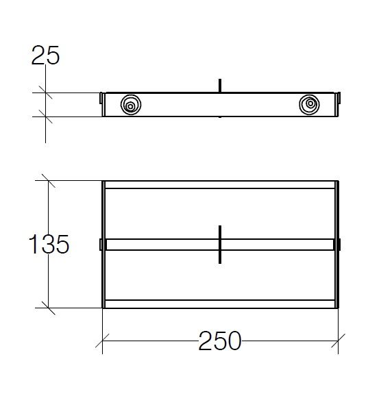 lineabeta SKUARA Toilettenpapierhalter doppelt, chrom