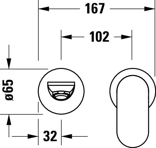 Duravit Wave Einhebel-Waschtischarmatur Unterputz für Wandmontage, chrom WA1070004010