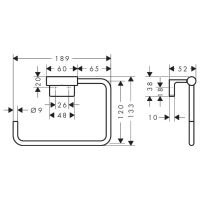 Vorschau: hansgrohe AddStoris S Handtuchring, chrom