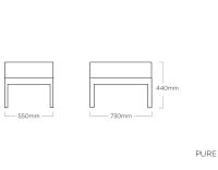 Vorschau: KETTLER PURE City-Line Hocker Sunbrella®, anthrazit/ sooty 0107033-7000