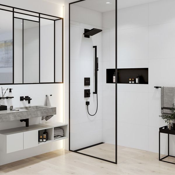 Hansgrohe Pulsify E Kopfbrause 260 2jet EcoSmart 8l/min mit Wandanschluss, schwarz matt