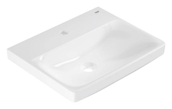 Grohe Euro Keramik Waschtisch 55cm mit Hahnloch, ohne Überlauf, weiß