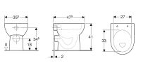 Vorschau: Geberit Renova Stand-WC Flachspüler, teilgeschlossene Form, weiß_3