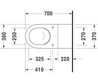 Vorschau: Duravit Starck 3 Wand-WC 70x36cm, oval, barrierefreie Ausführung, HygieneGlaze, weiß