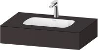 Vorschau: Duravit Qatego Einbauwaschtisch mit Konsole 80x55x17cm graphit supermatt Antifingerprint QA4690