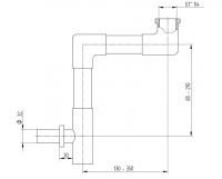 Vorschau: Avenarius Universal Flach-Aufputz-Siphon 1 1/4", chrom