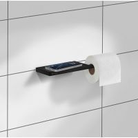 Vorschau: Smedbo Outline Toilettenpapierhalter mit Ablage, schwarz