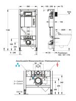 Vorschau: MEPA nextVIT WC-Montageelement Spülkasten Typ A31, für Dusch-WC, BH 120cm