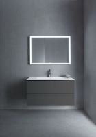 Vorschau: Duravit ME by Starck Waschtisch rechteckig 103x49cm, mit Hahnloch, mit Überlauf, weiß seidenmatt 2336103200
