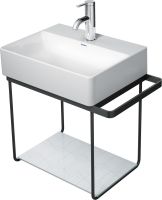 Duravit Dura Square Metallkonsole Wandhängend, zu Waschtisch 073245, schwarz matt