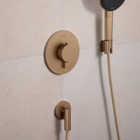 Vorschau: hansgrohe FixFit Fine S Wandanschluss mit Rückflussverhinderer, brushed bronze