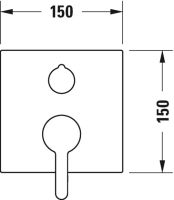 Vorschau: Duravit C.1 Einhebel-Brausemischer Unterputz mit Umstellventil, eckig, chrom