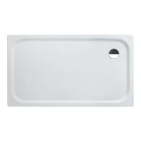 Laufen Platina Duschwanne 140x80cm ultraflach 2,5cm, rechteckig, Stahl emailliert, weiß H2150060000401