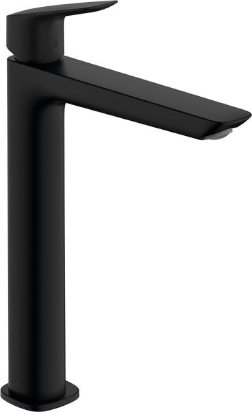 Hansgrohe Logis Waschtischarmatur 240 Fine mit Zugstangen-Ablaufgarnitur, schwarz matt 71257670