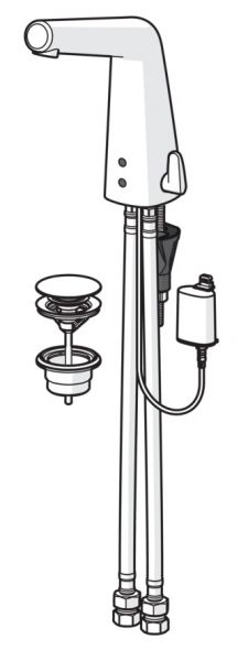 Hansa Hansadesigno Style Waschtisch-Elektronik-Batterie, Batteriebetrieb