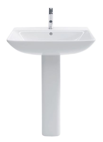Duravit ME by Starck Waschtisch rechteckig 65x49cm, mit Hahnloch und Überlauf, WonderGliss, weiß 23356500001