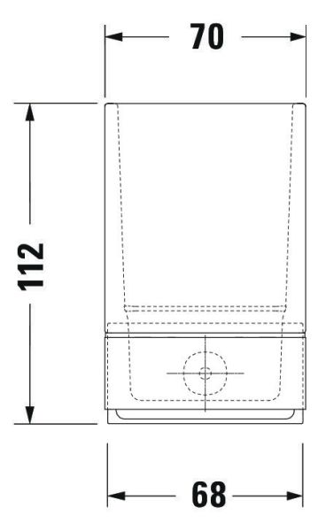 Duravit Karree Zahnputzbecher wandhängend, chrom 0099511000