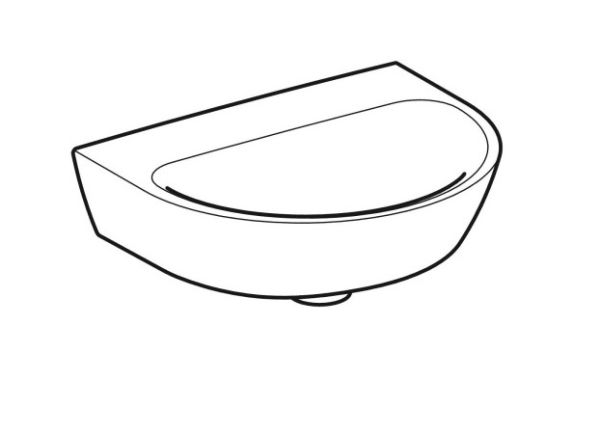 Geberit Renova Handwaschbecken ohne Hahnloch, ohne Überlauf, 45x36cm, weiß 500497011_1