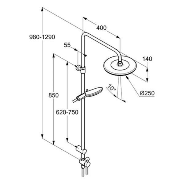 Kludi Freshline Dual Shower System, chrom