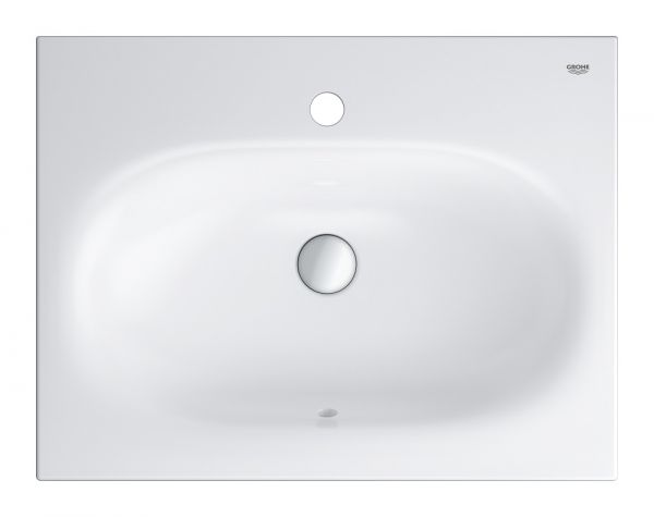 Grohe Essence Möbelwaschtisch 60x46cm, mit 1 Hahnloch, mit Überlauf, weiß PureGuard