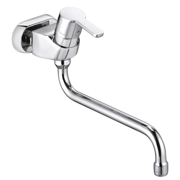 Kludi Logo Neo Spültisch-Wand-Einhandmischer, Ausladung 20cm, chrom 379140575