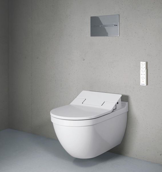 Duravit Starck 3 Wand-WC für Dusch-WC-Sitz SensoWash® 62x36,5cm, oval, WonderGliss, weiß 22265900001 3