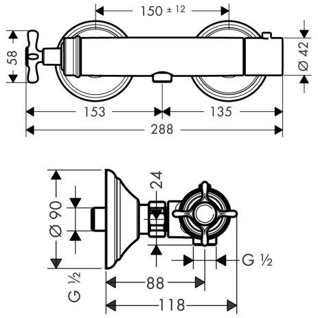 Axor Montreux Brausethermostat Aufputz