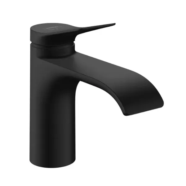 hansgrohe Vivenis Waschtischarmatur 80 CoolStart, Zugstangen-Ablaufgarnitur, schwarz matt