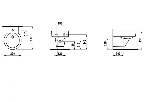 Laufen VAL Wandbidet, 53x39cm H8302810003021_1