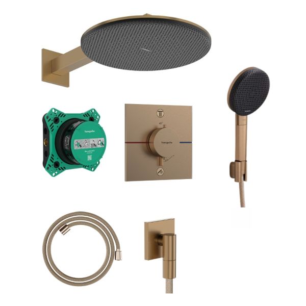 hansgrohe Raindance Alive S / ShowerSelect Duschsystem Unterputz, brushed bronze