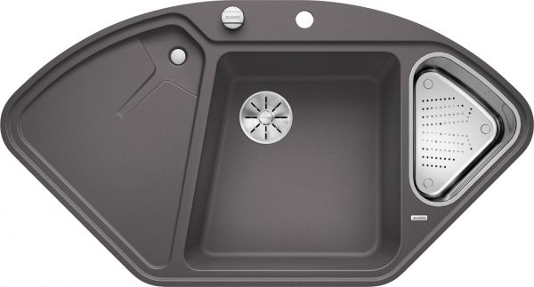 Blanco Blancodelta II-F Granitspüle SILGRANIT®, mit Ablauffernbedienung