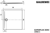 Vorschau: Kaldewei Superplan Zero bodenebene Quadrat-Duschwanne 150x150cm Mod. 1592-1
