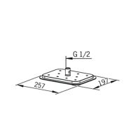 Vorschau: Hansa Kopfbrause 25,7x19,7cm, soft edge, chrom