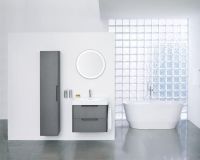 Vorschau: Laufen Base 2.0 Spiegel rund mit Aluminiumrahmen in schwarz matt