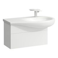 Vorschau: Laufen IL BAGNO ALESSI ONE Waschtischunterbau 900, 1 Schublade, Siphonausschnitt rechts, weiß, H4304110972601