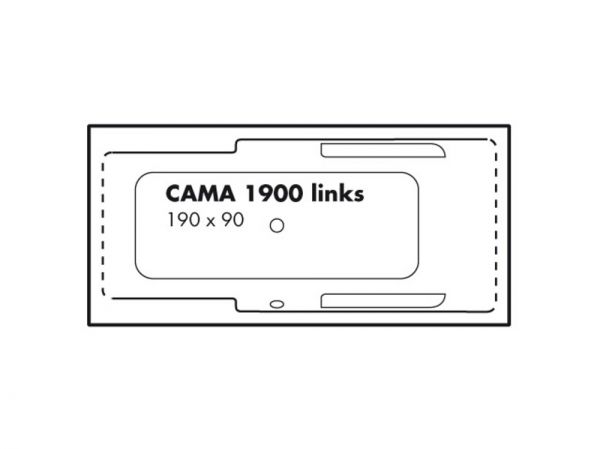 Polypex CAMA 1900 links Rechteck-Badewanne 190x90cm