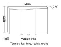 Vorschau: Burgbad Sinea 3.0 LED-Spiegelschrank 140x80cm