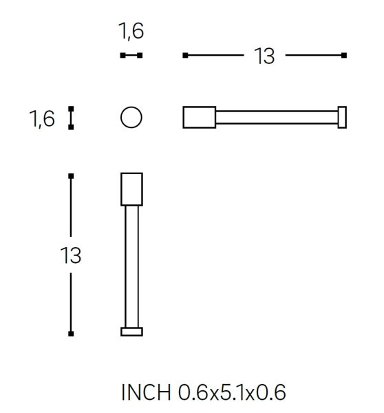 Cosmic Logic Rollenhalter, edelstahl glänzend